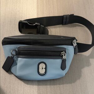 Coach Black and Light Blue Belt Bag